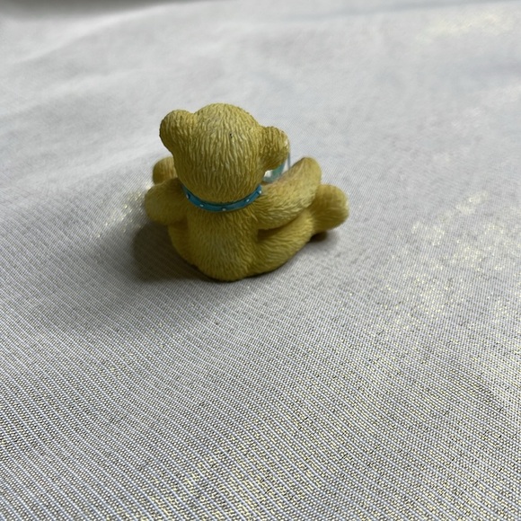 Vintage Cherished Teddies 5 Birthday Bear 1997 Blue Bow and Block Enesco Hillman - Picture 4 of 8
